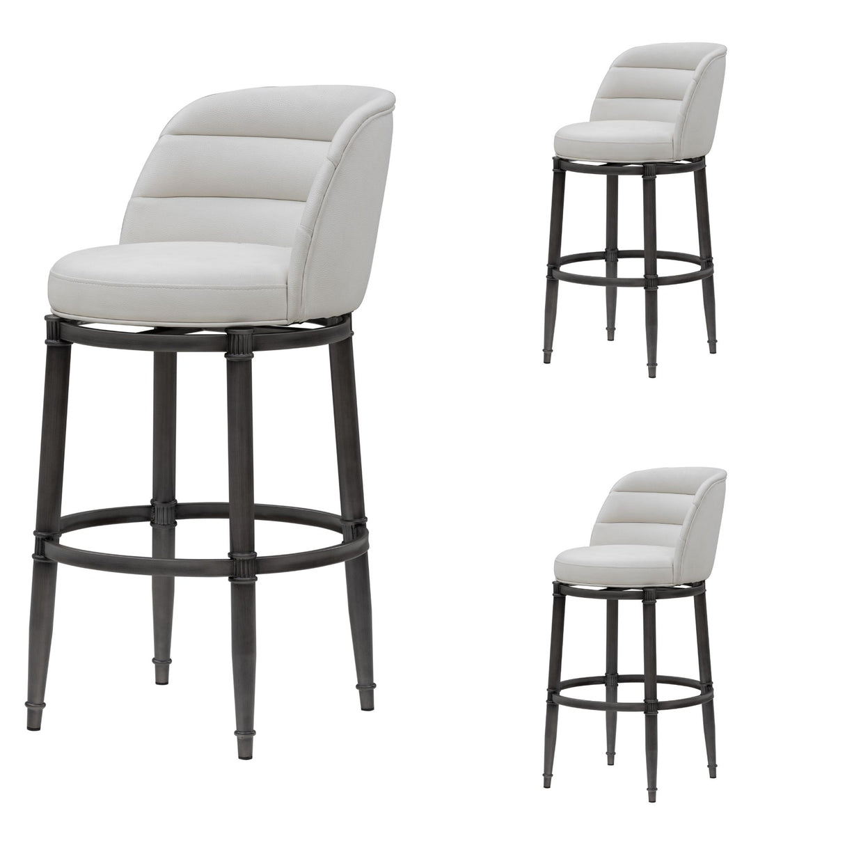 Eunice - Faux Leather Upholstered Swivel Barstool