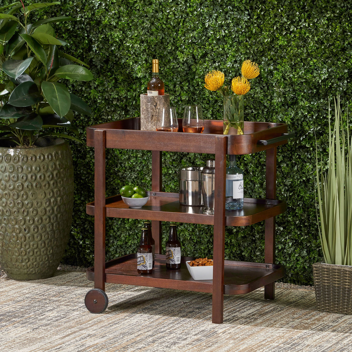 Home Selleck - Bar Cart - Mahogany