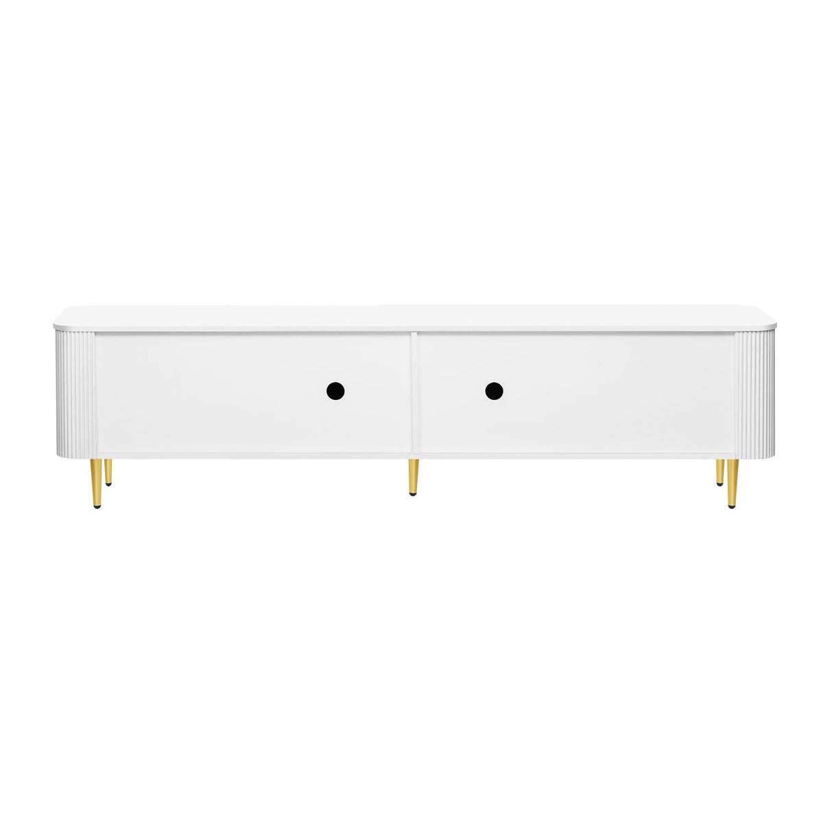TV Stand For TVs, Media Console With 4 Spacious Cabinets For Living Room