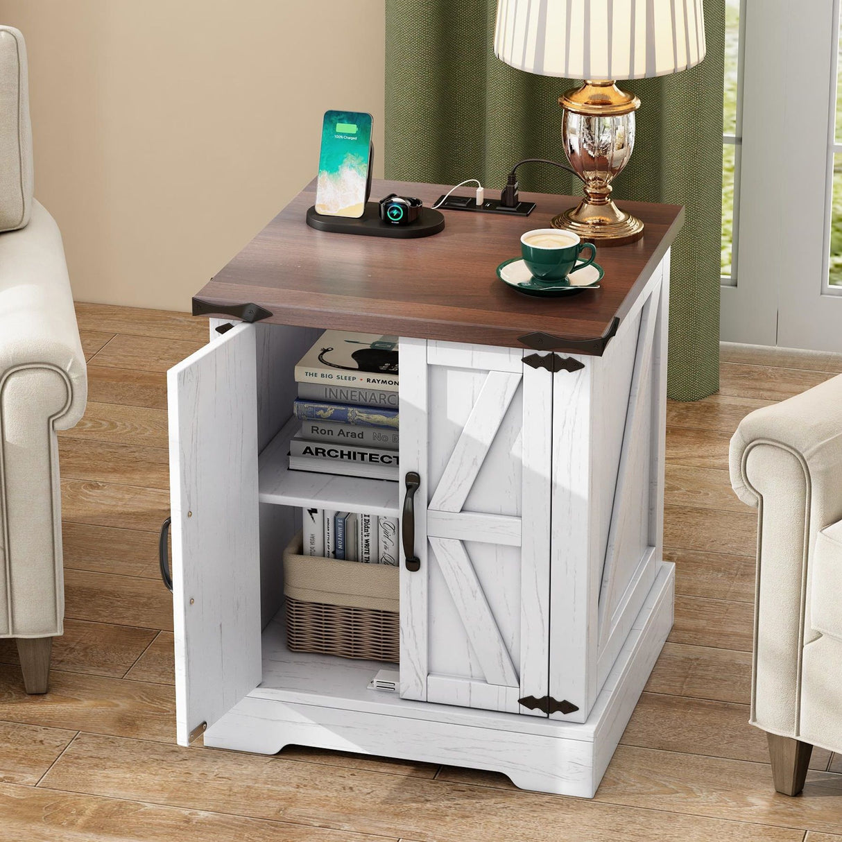 Nightstand With Adjustable Shelf