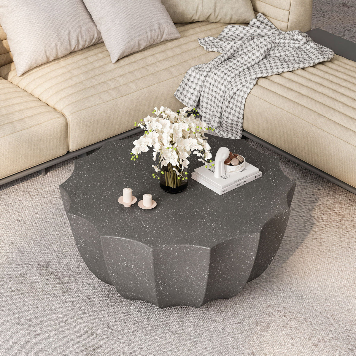 Modern Round Coffee Table For Indoor / Outdoor