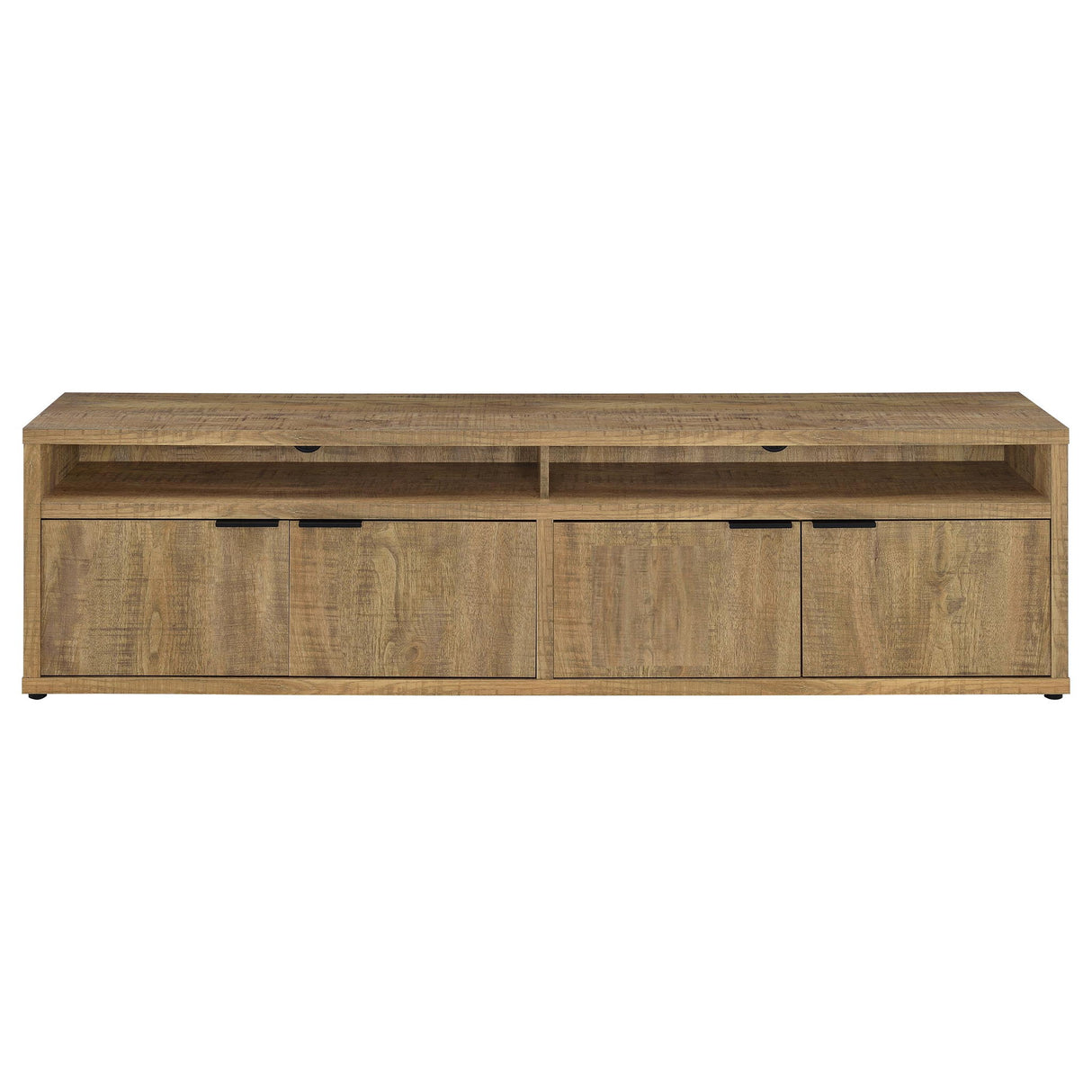 Palmer - 4 Door TV Stand With Open Shelves - Mango Color