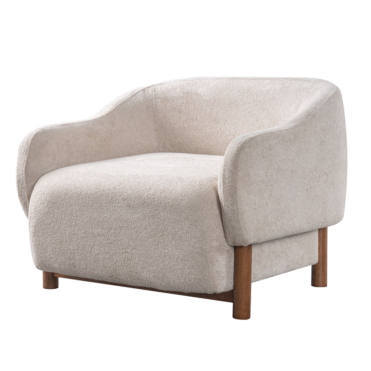 Modern Accent Chair With Recessed Arms And Tight Back