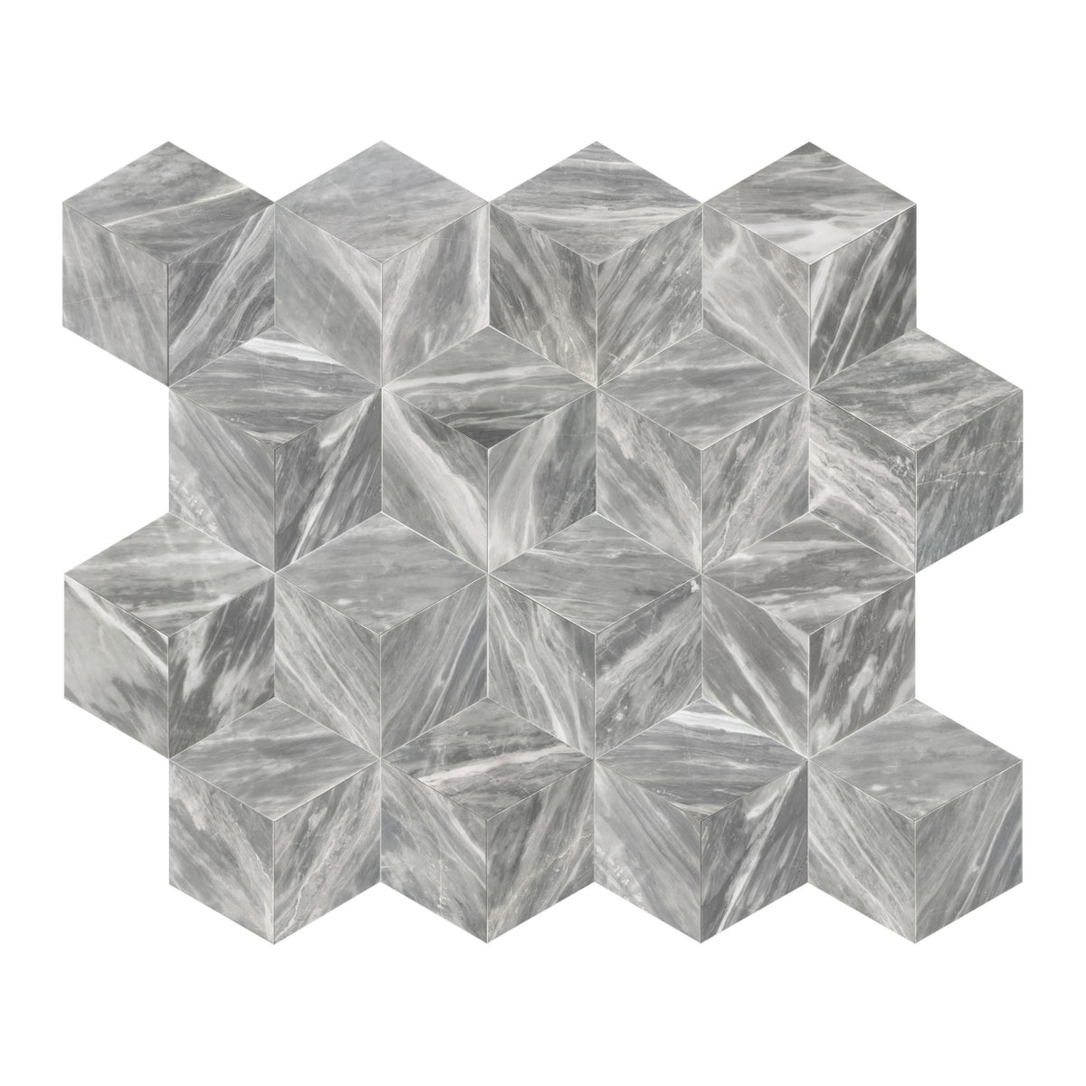 Hexagon Natural Marble Polished Tile For Wall And Floor (Set of 12)
