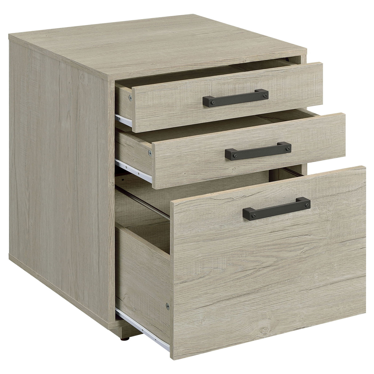 Loomis - 3 Drawer Home Office File Cabinet - White / Gray