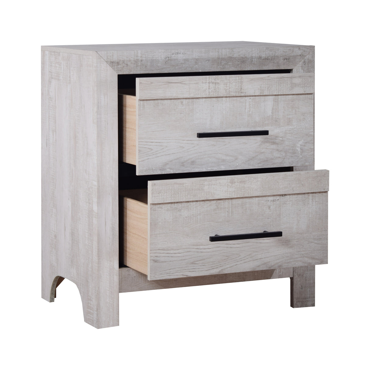 Biscayne Driftwood 2-Drawer Nightstand with English Dovetail