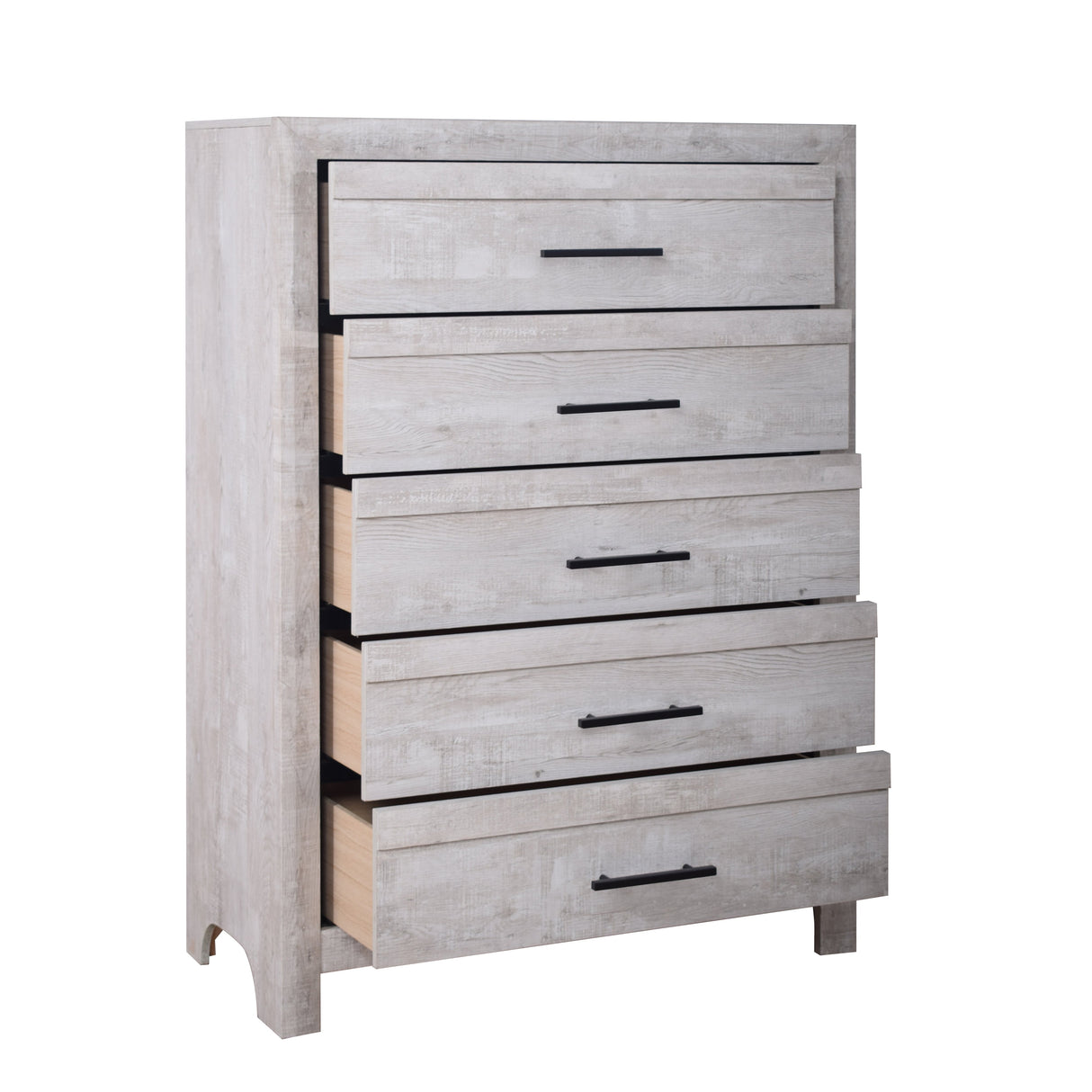 Biscayne Driftwood 5-Drawer Vertical Storage Chest