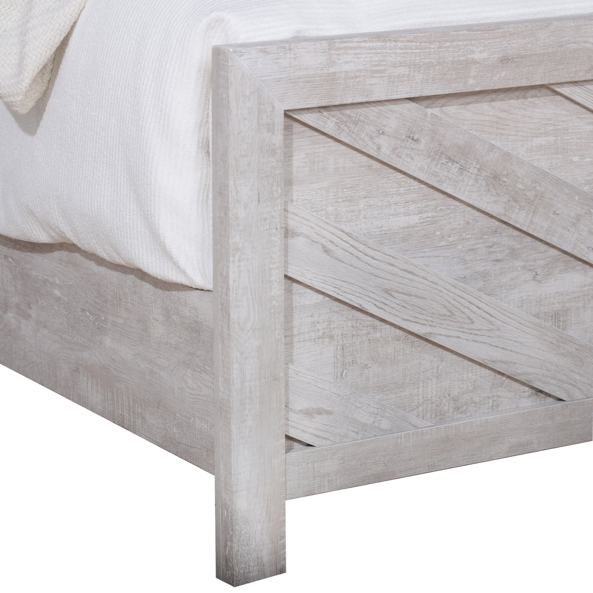 Biscayne Eastern King Bed Headboard, Footboard, and Slats - Driftwood