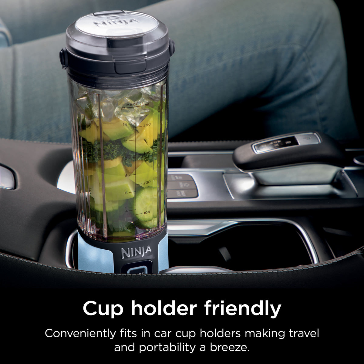 Ninja BC151BM in a cup holder