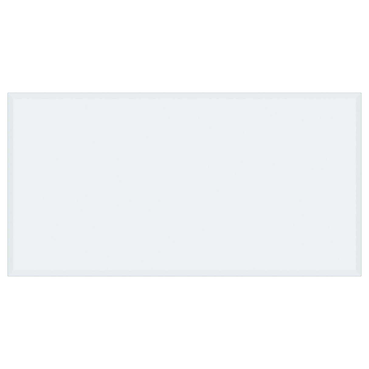 52x27-Inch Clear Tempered Glass Rectangle Table Top, 6mm