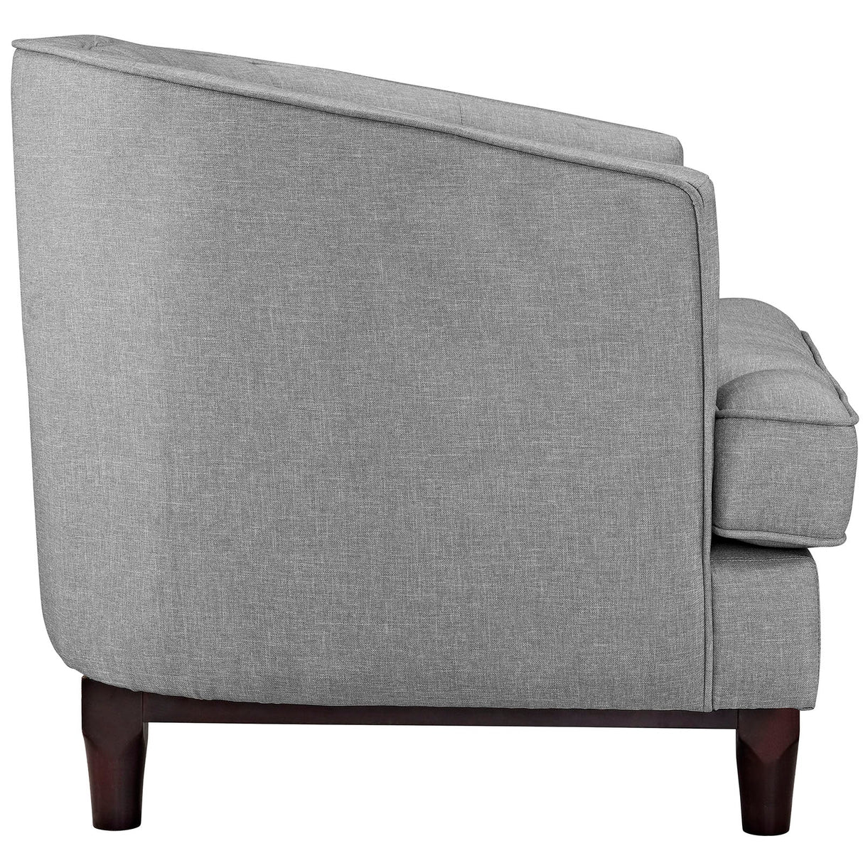 34 Inch Upholstered Fabric Button Tufted Armchair