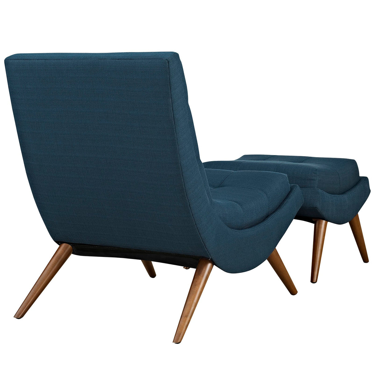26 Inch Polyester Fabric Lounge Chair and Ottoman