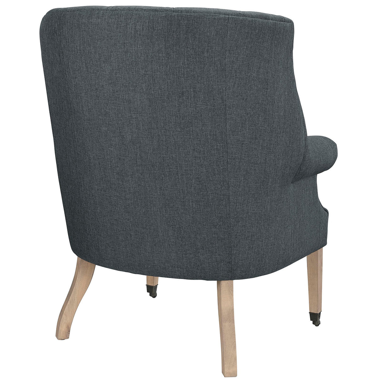 35 Inch Upholstered Fabric Lounge Chair with Front-Leg Casters