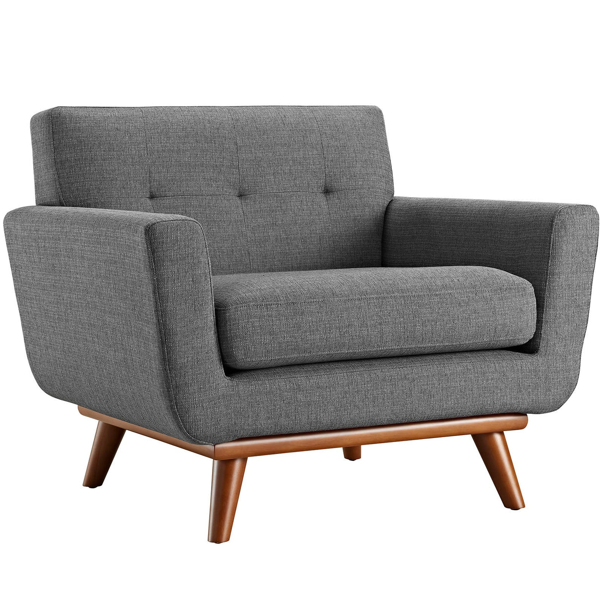 40 Inch Upholstered Fabric Armchair and Ottoman Set