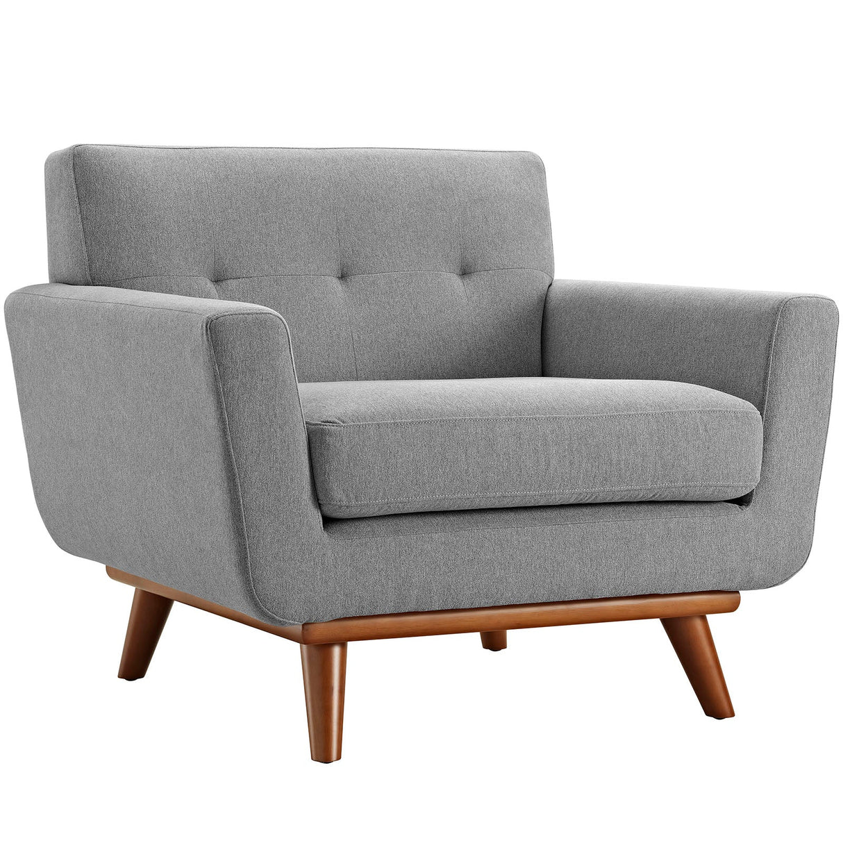 40 Inch Upholstered Fabric Armchair and Ottoman Set