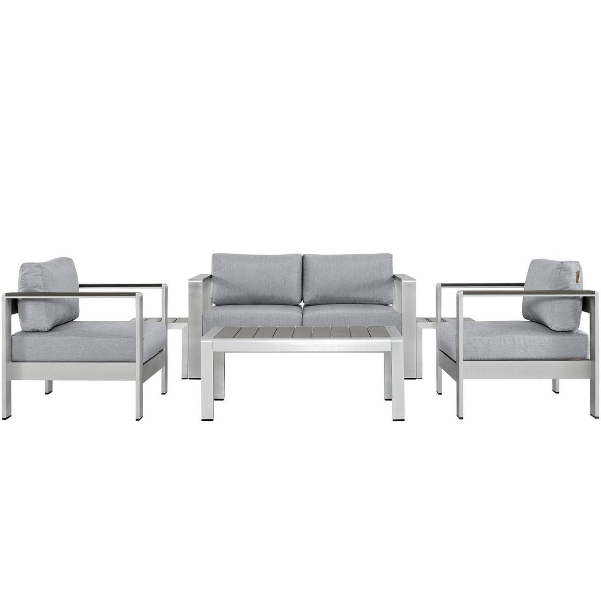 6-Piece Aluminum Outdoor Sectional Sofa Set for Patio, Garden and Poolside Seating