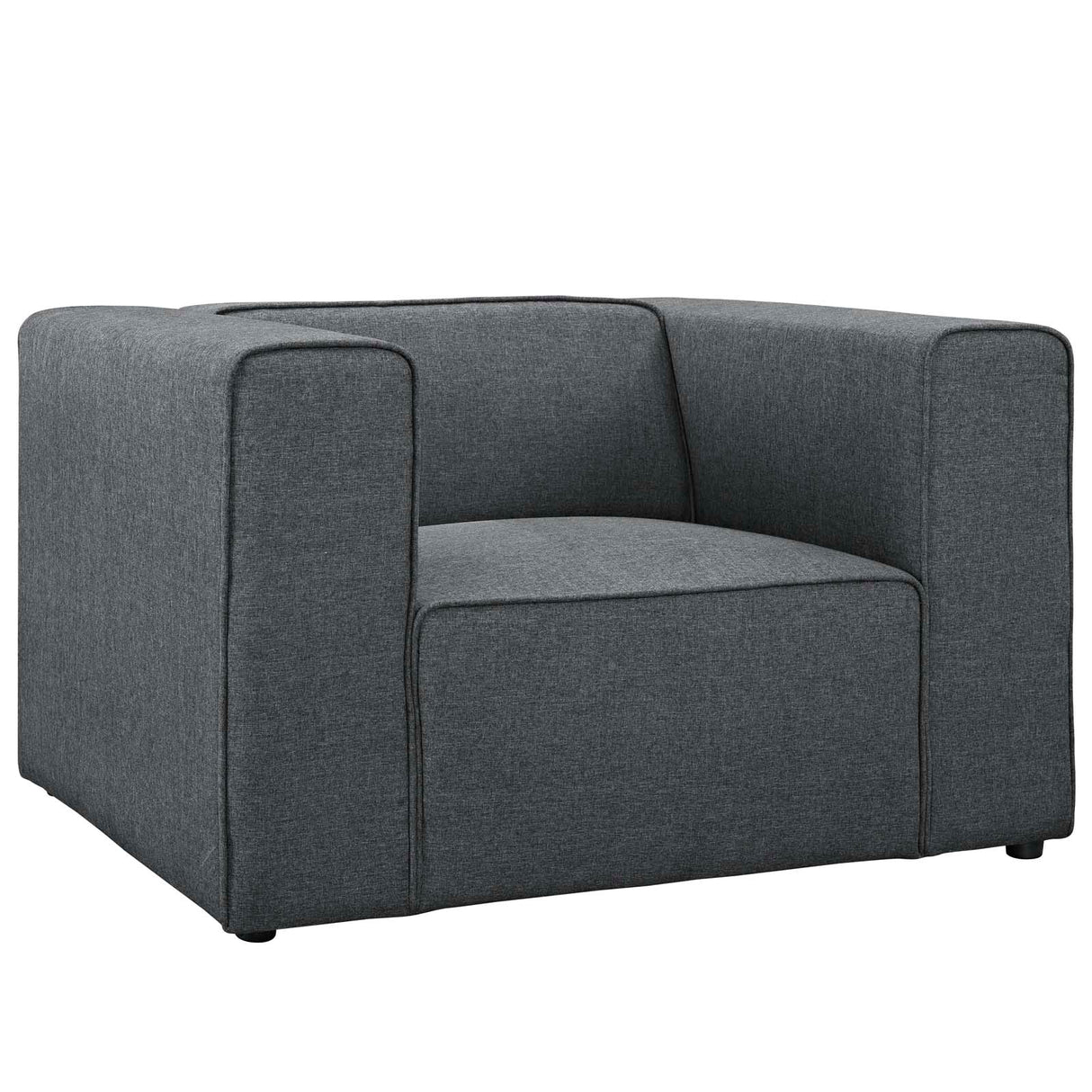 46 Inch Modular Upholstered Fabric Armchair