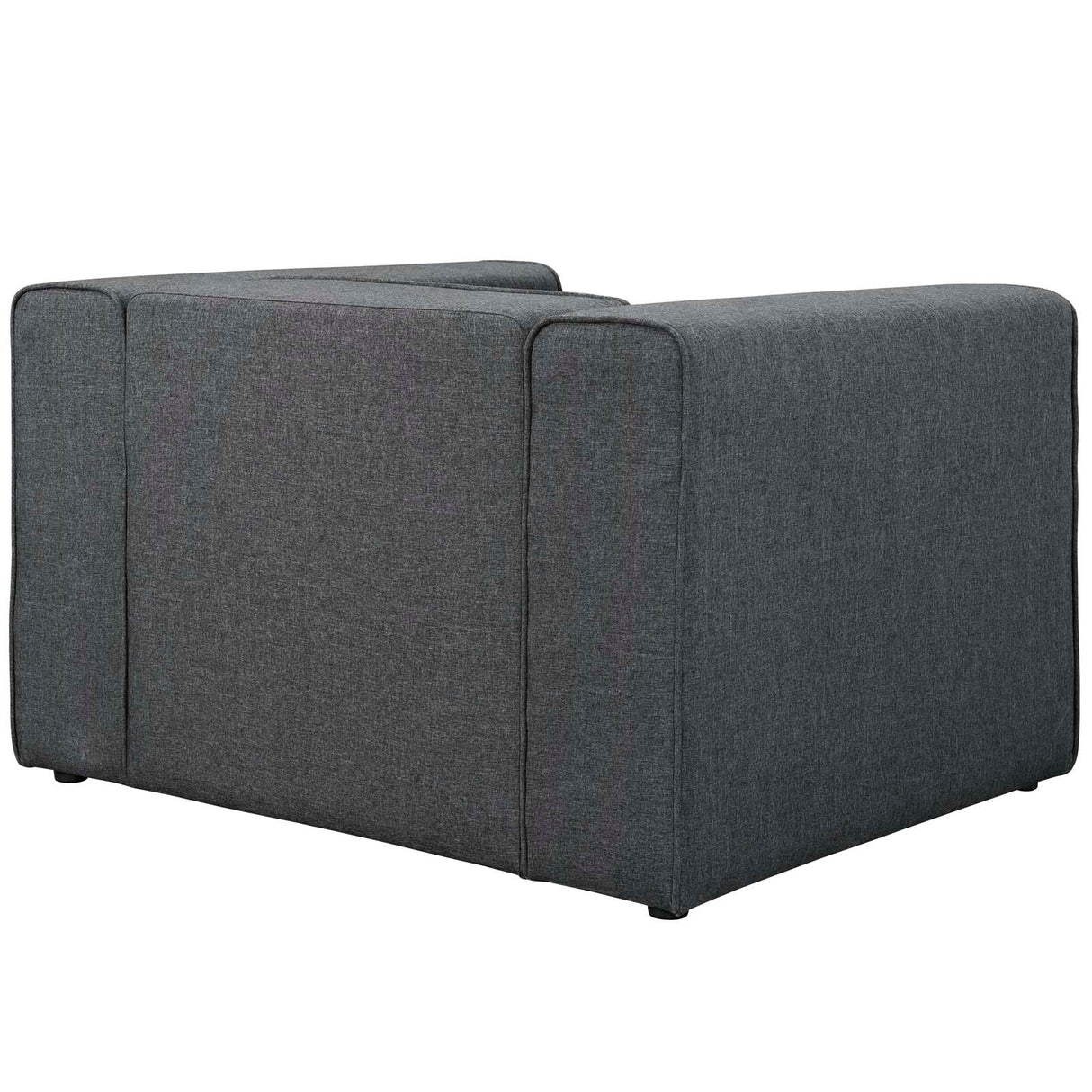 46 Inch Modular Upholstered Fabric Armchair