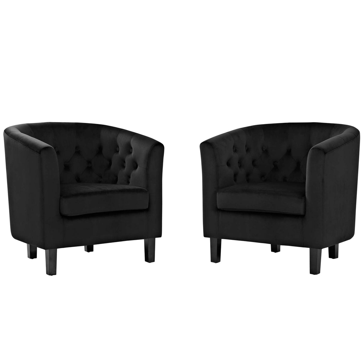 29 Inch Performance Velvet Button Tufted Armchair Set of 2