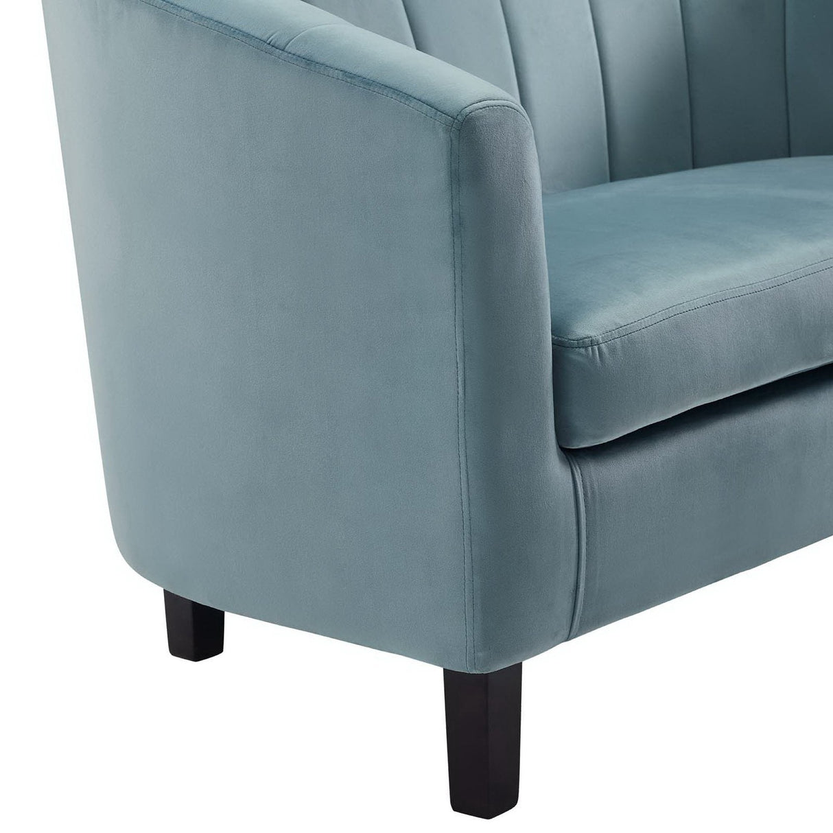 28 Inch Channel Tufted Performance Velvet Barrel Armchair