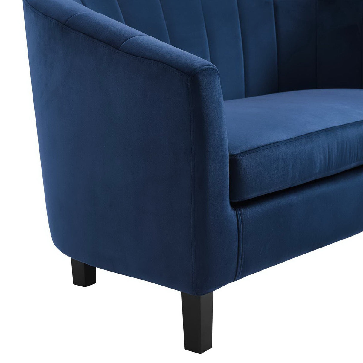 28 Inch Channel Tufted Performance Velvet Barrel Armchair
