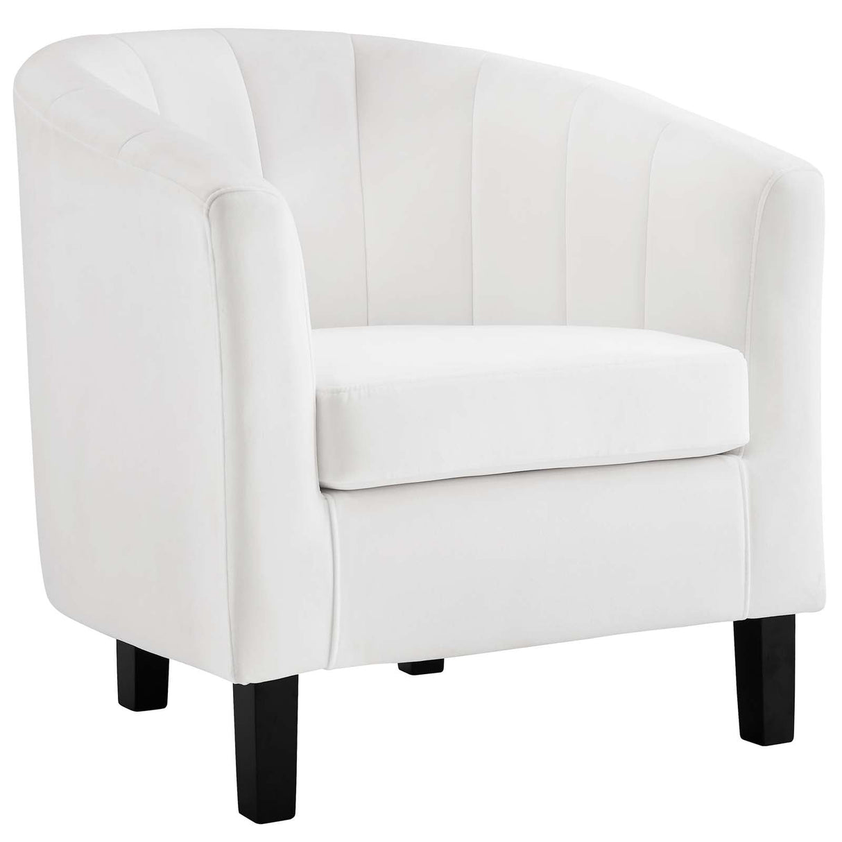 28 Inch Channel Tufted Performance Velvet Barrel Armchair