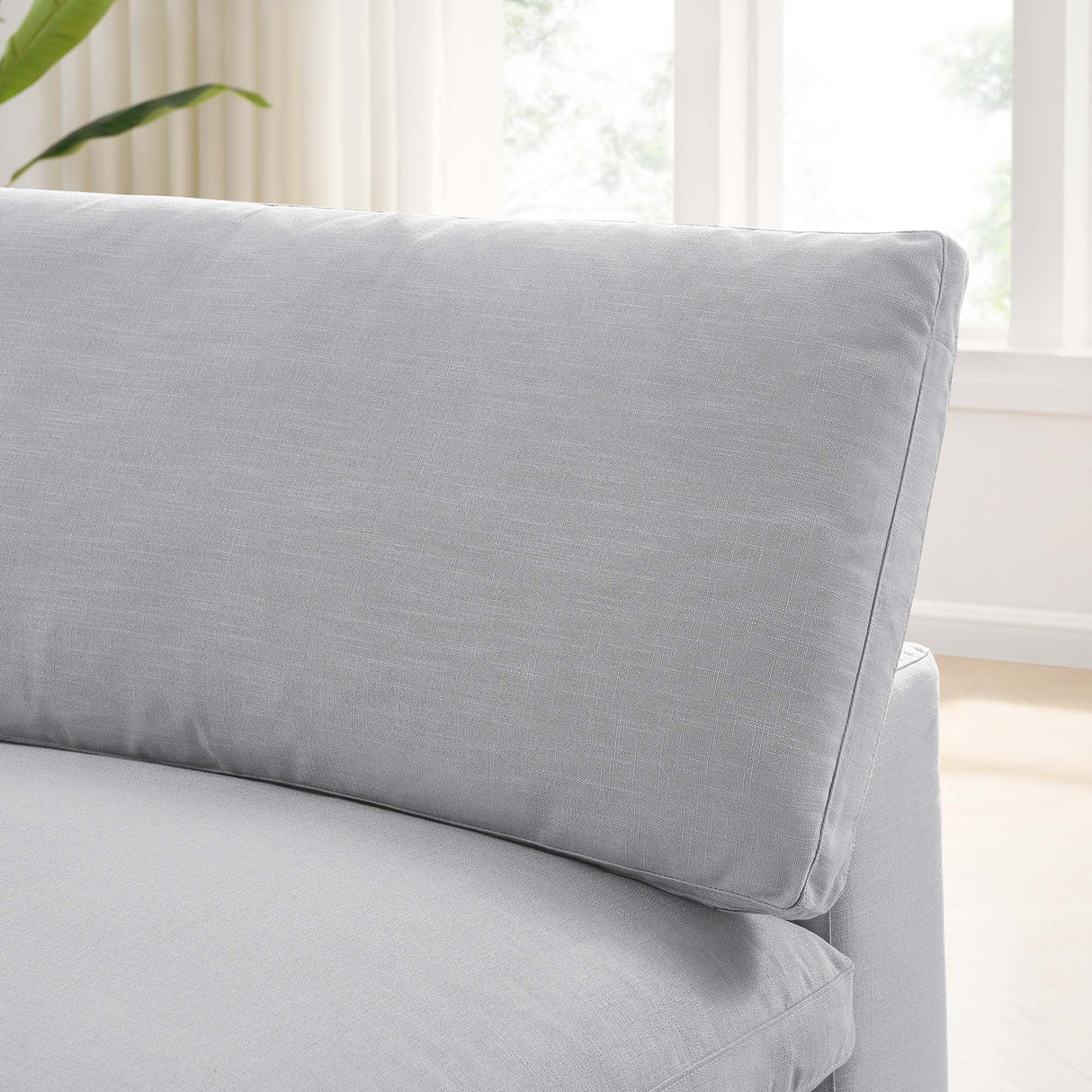 Down Filled Overstuffed Armless Chair – 39 Inch