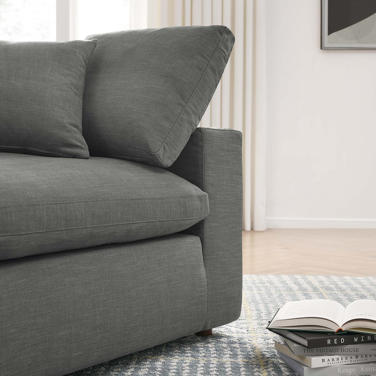 Down Filled Overstuffed Corner Chair – 40 Inch