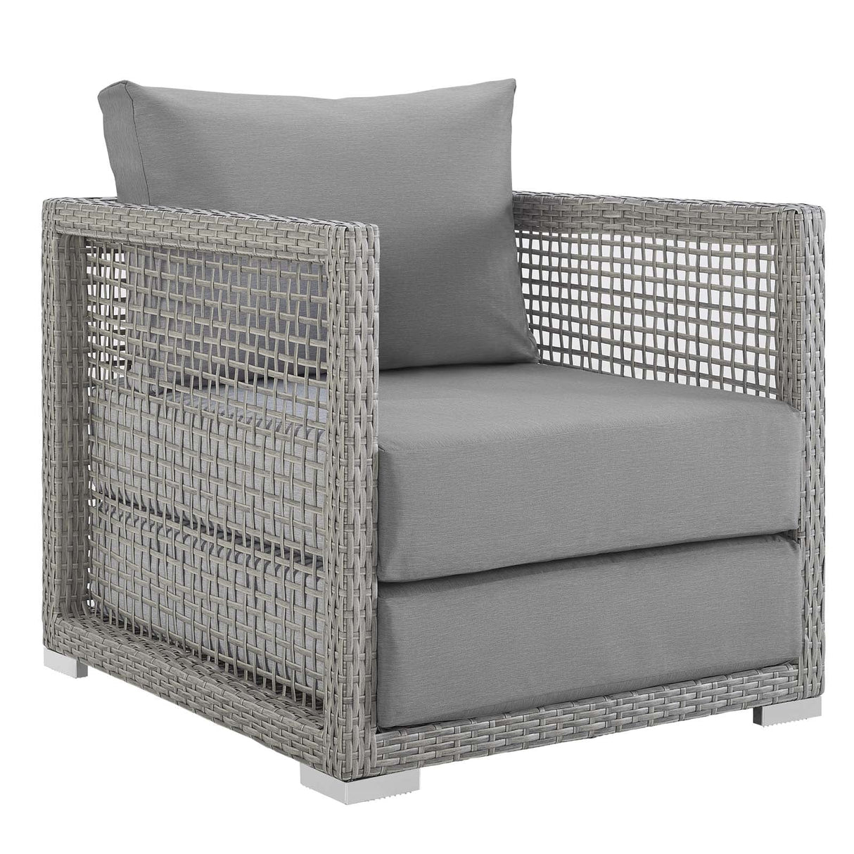 4-Piece Wicker Rattan Outdoor Patio Set for Garden, Deck and Balcony Seating