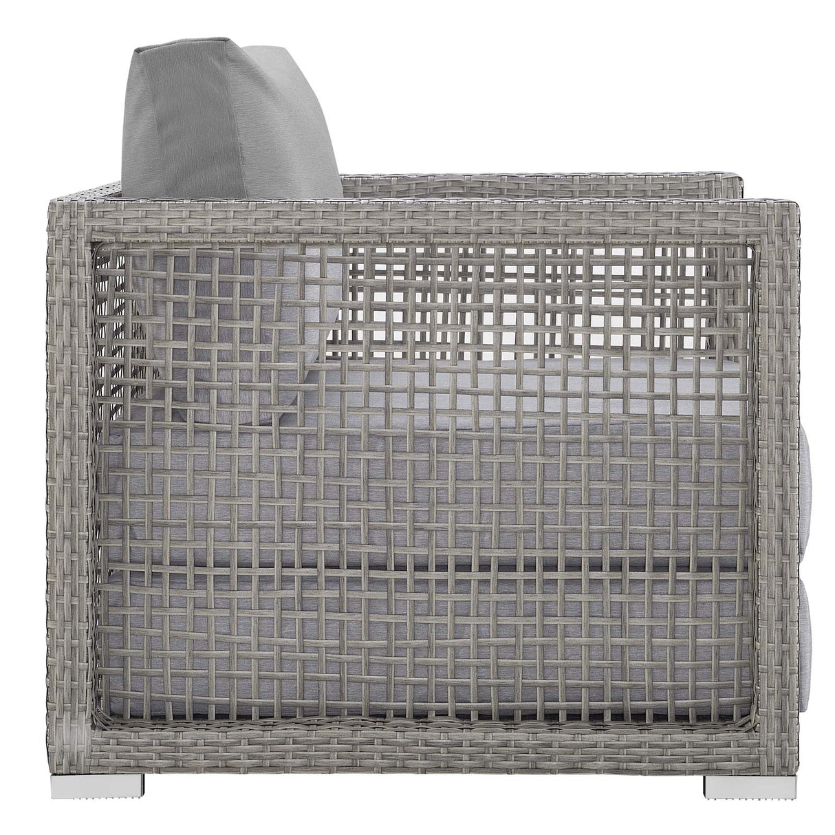 4-Piece Wicker Rattan Outdoor Patio Set for Garden, Deck and Balcony Seating