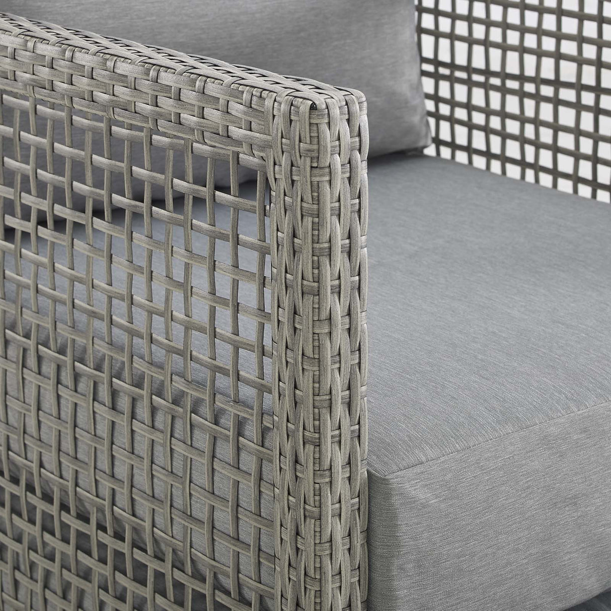 4-Piece Wicker Rattan Outdoor Patio Set for Garden, Deck and Balcony Seating