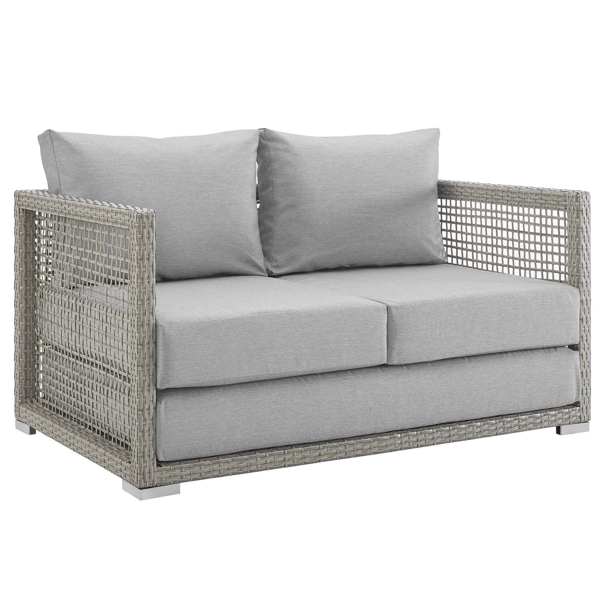 4-Piece Wicker Rattan Outdoor Patio Set for Garden, Deck and Balcony Seating