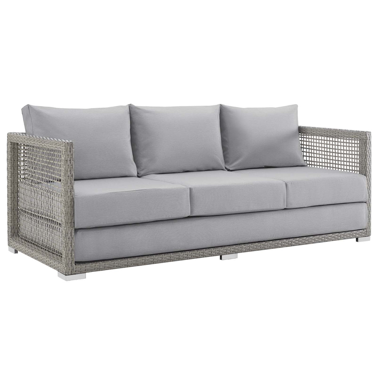 4-Piece Wicker Rattan Outdoor Patio Set for Garden, Deck and Balcony Seating