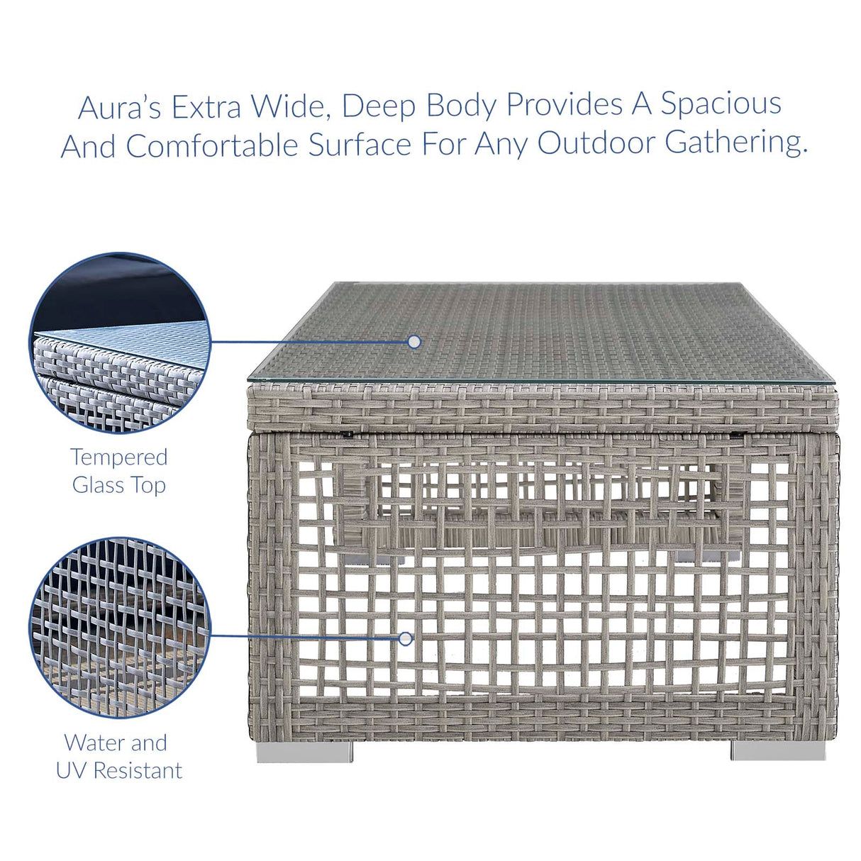 4-Piece Wicker Rattan Outdoor Patio Set for Garden, Deck and Balcony Seating