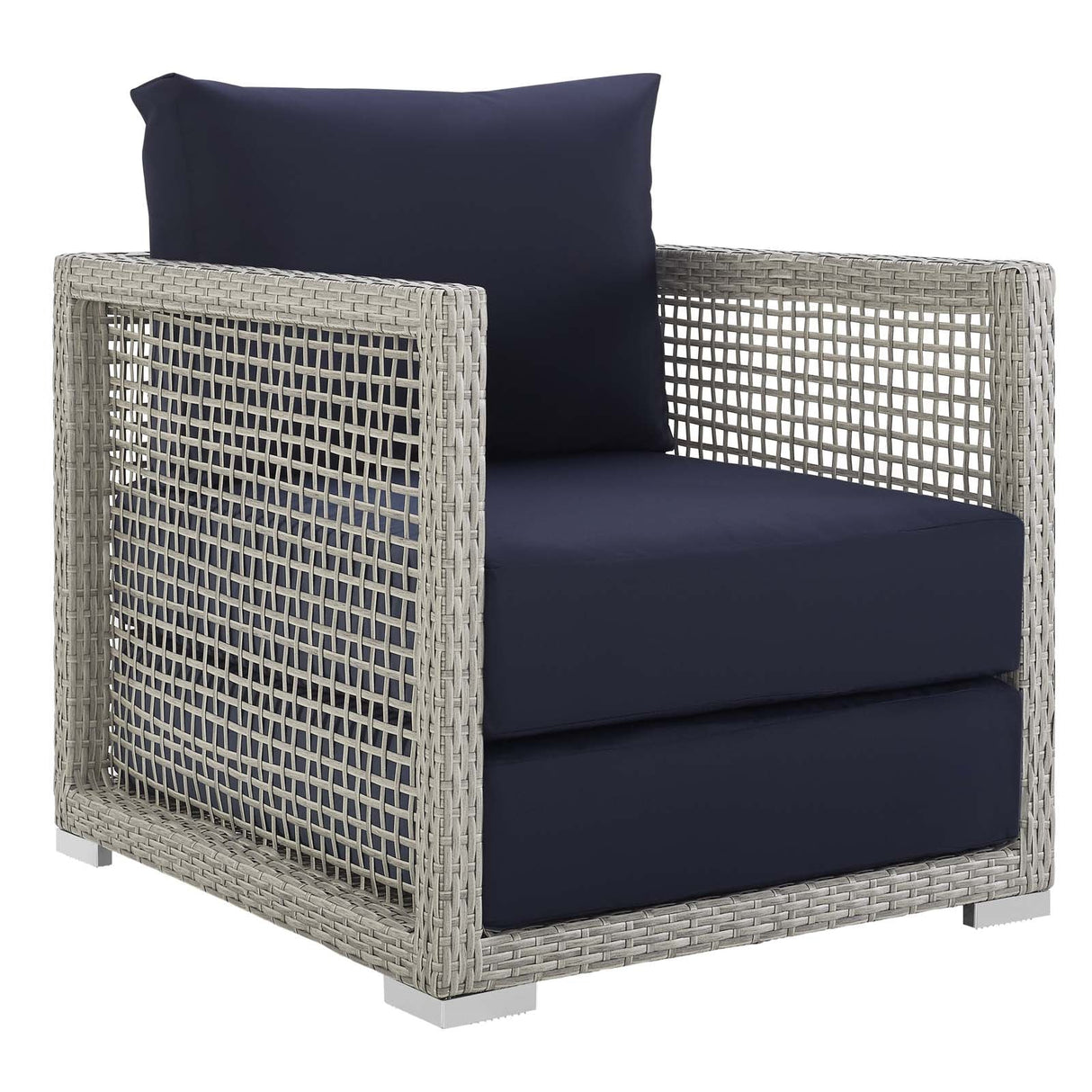4-Piece Wicker Rattan Outdoor Patio Set for Garden, Deck and Balcony Seating