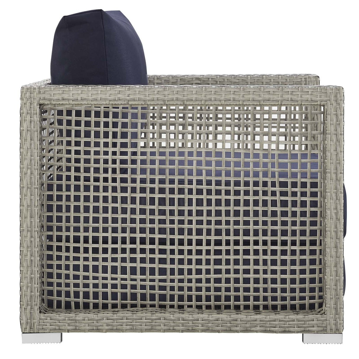 4-Piece Wicker Rattan Outdoor Patio Set for Garden, Deck and Balcony Seating