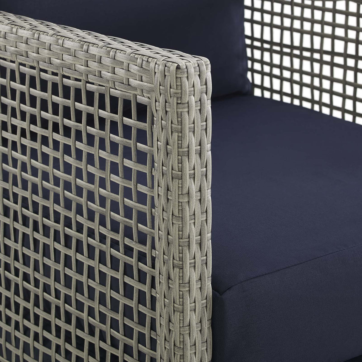 4-Piece Wicker Rattan Outdoor Patio Set for Garden, Deck and Balcony Seating