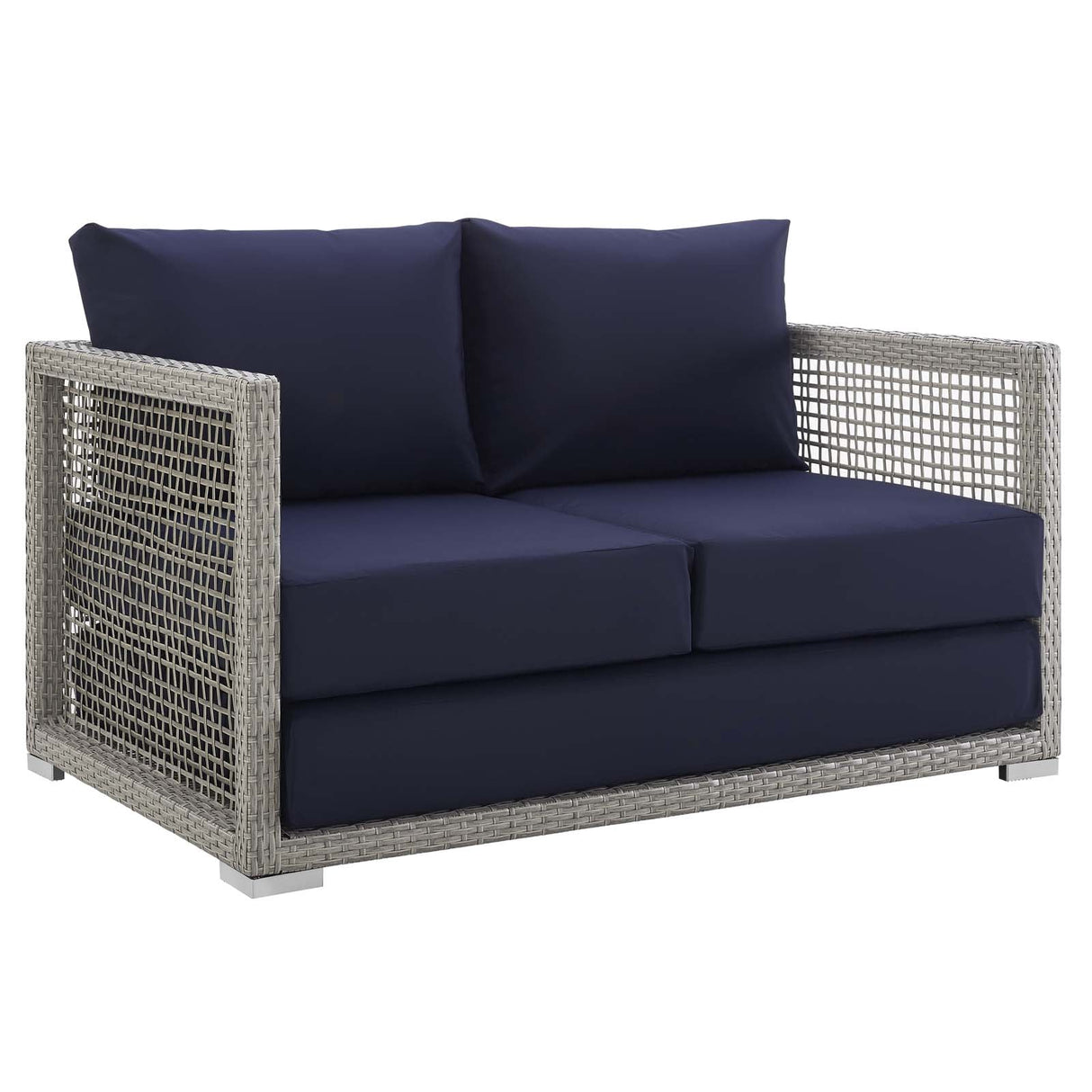 4-Piece Wicker Rattan Outdoor Patio Set for Garden, Deck and Balcony Seating