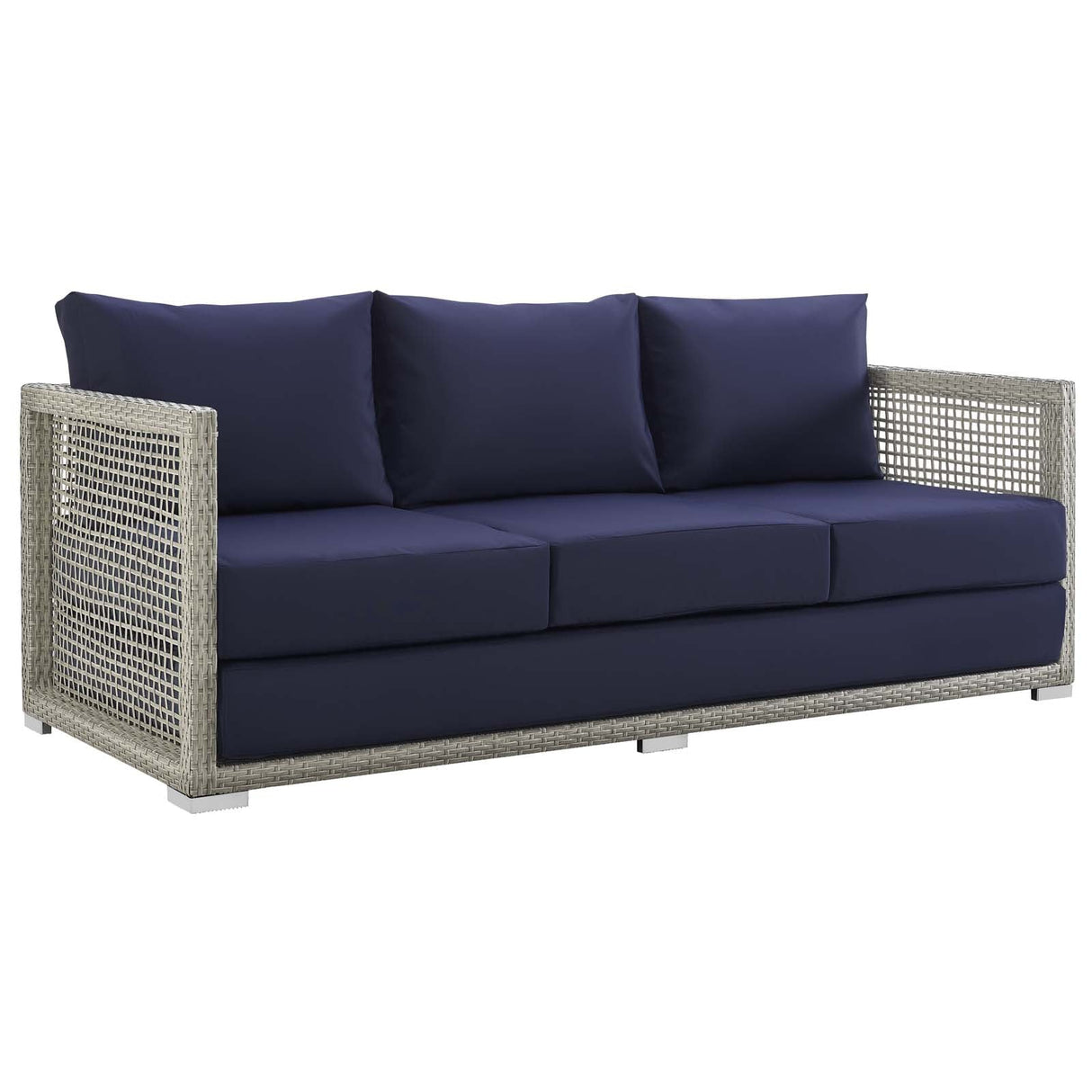 4-Piece Wicker Rattan Outdoor Patio Set for Garden, Deck and Balcony Seating