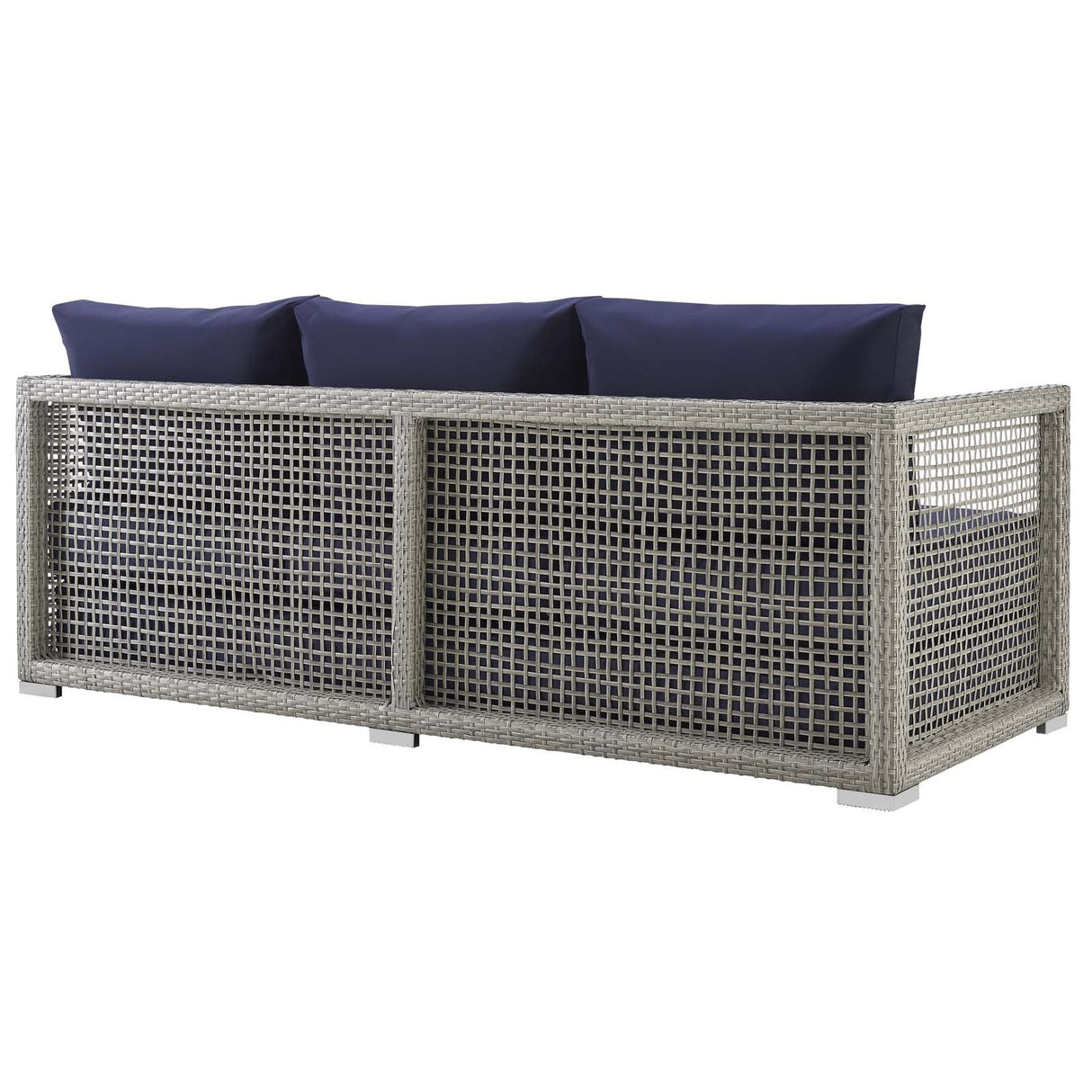 4-Piece Wicker Rattan Outdoor Patio Set for Garden, Deck and Balcony Seating