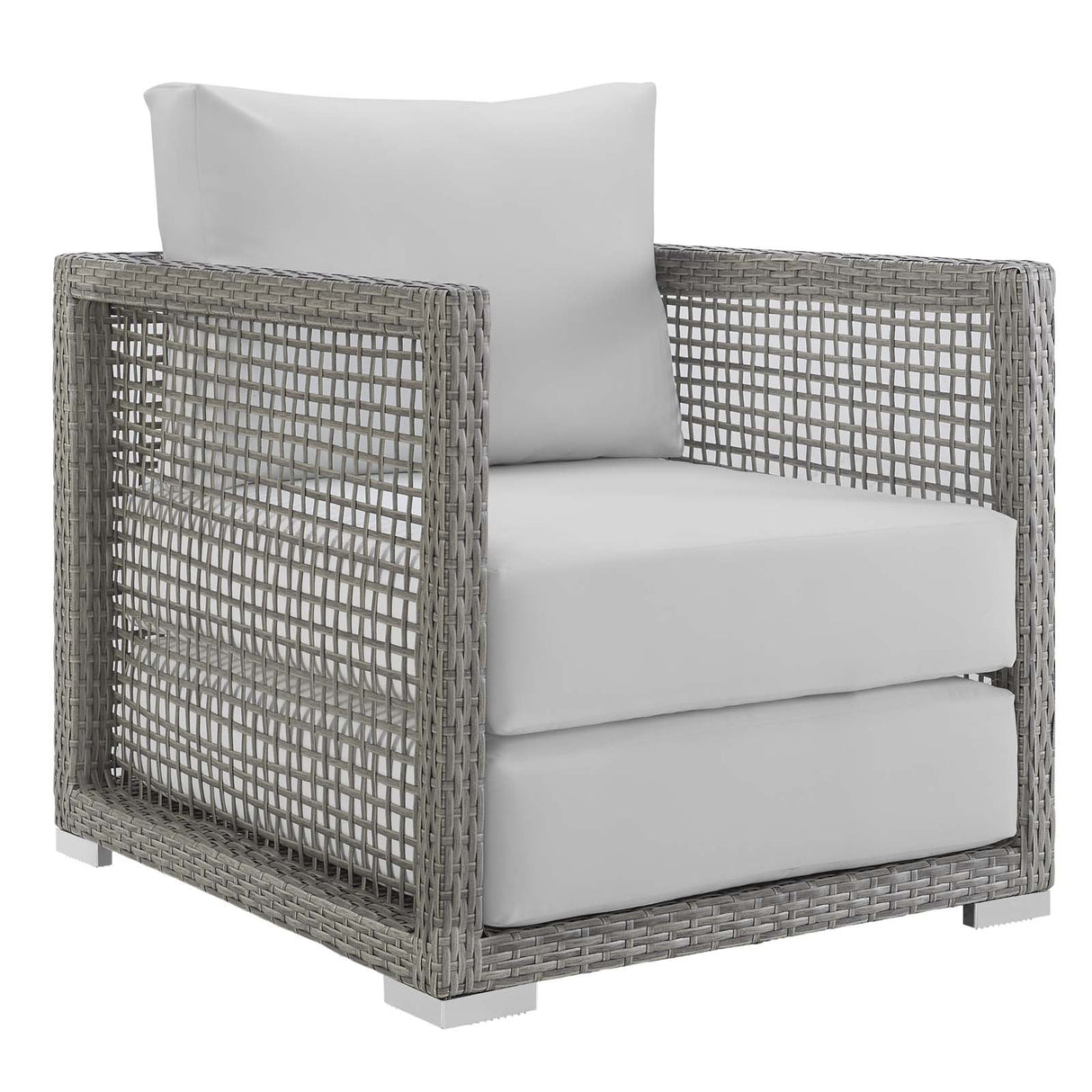 4-Piece Wicker Rattan Outdoor Patio Set for Garden, Deck and Balcony Seating