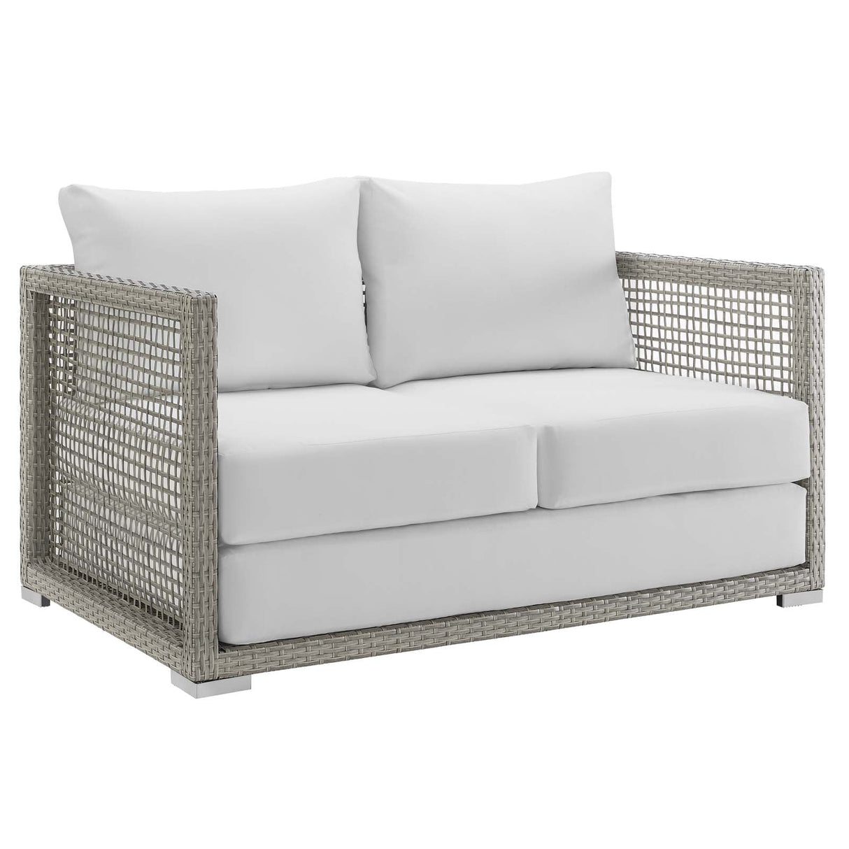 4-Piece Wicker Rattan Outdoor Patio Set for Garden, Deck and Balcony Seating