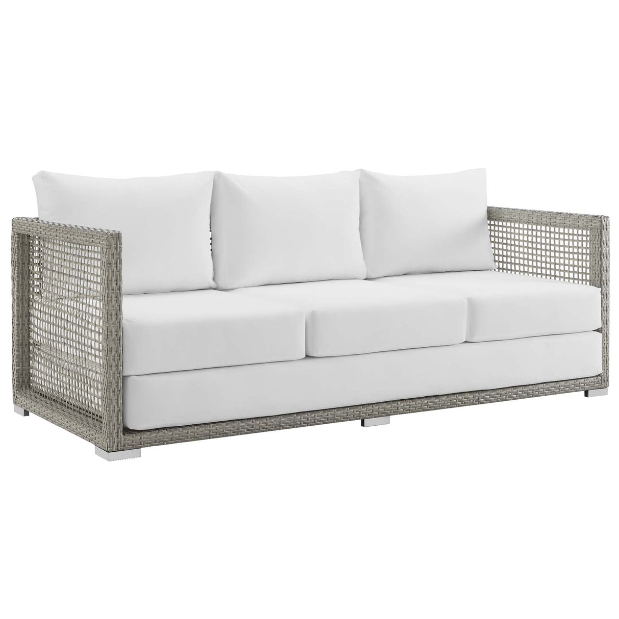 4-Piece Wicker Rattan Outdoor Patio Set for Garden, Deck and Balcony Seating
