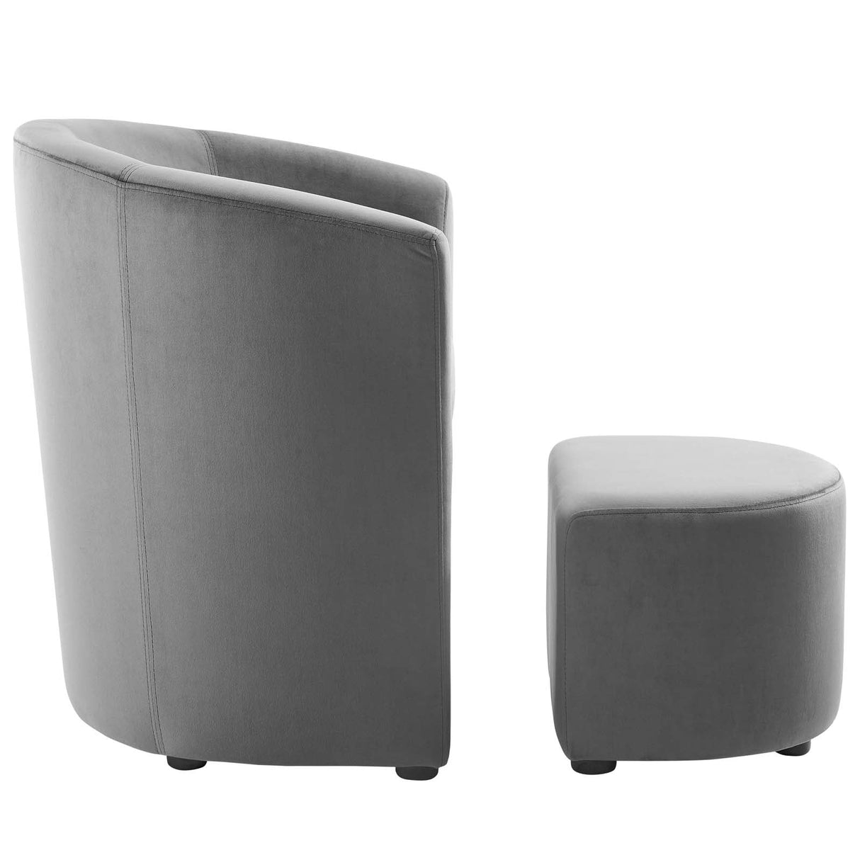 22 Inch Performance Velvet Armchair and Ottoman Set