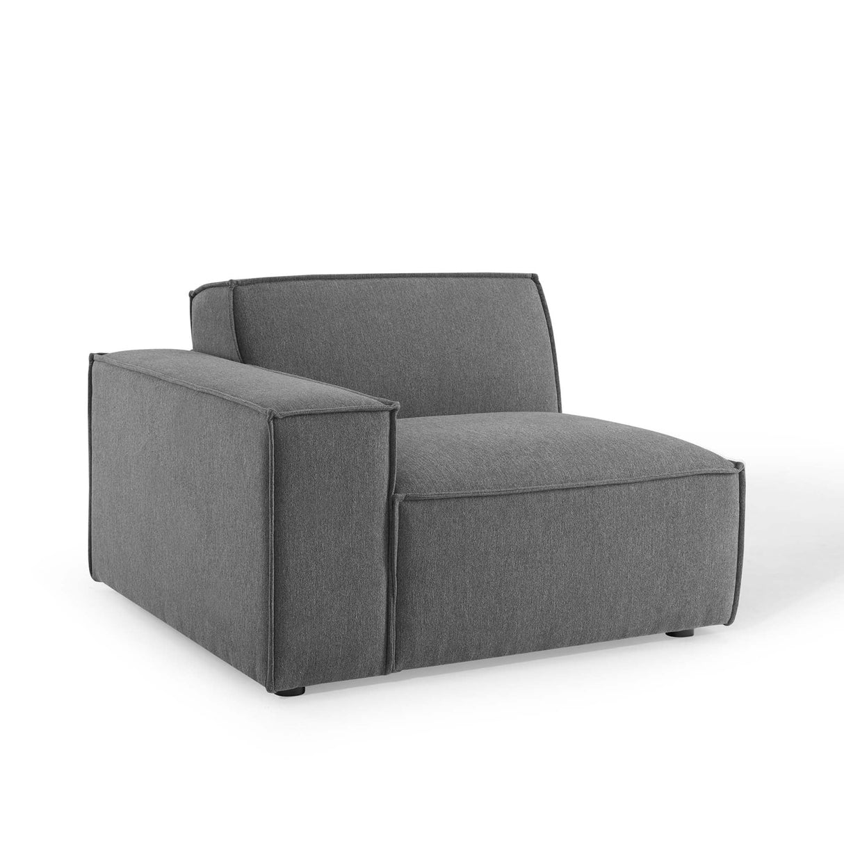 Minimalist Upholstered Fabric Left-Arm Sectional Chair – 42 Inch