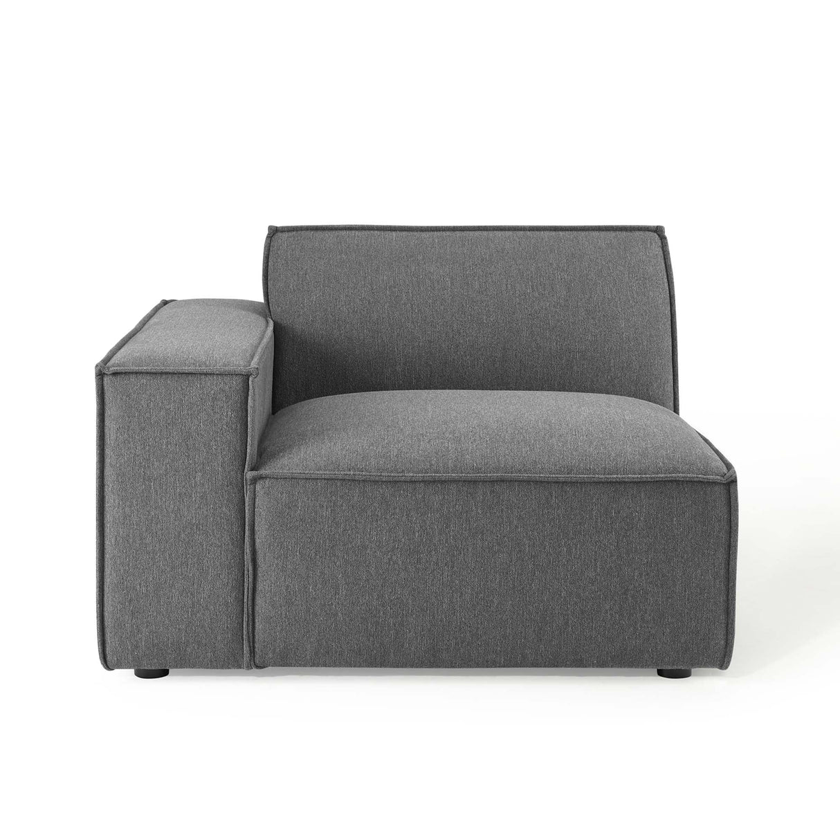 Minimalist Upholstered Fabric Left-Arm Sectional Chair – 42 Inch