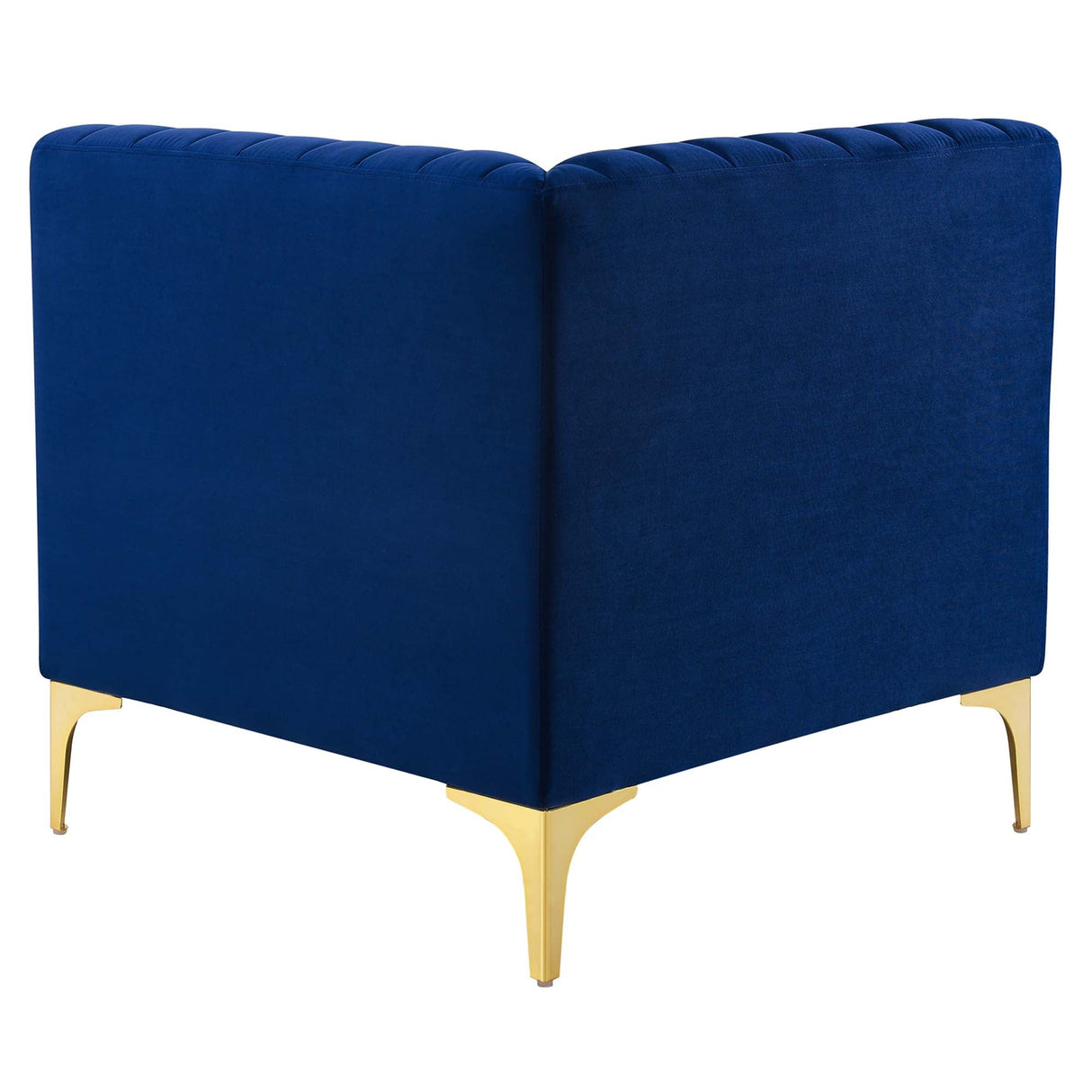 Channel Tufted Performance Velvet Sectional Sofa Corner Chair 32 Inch