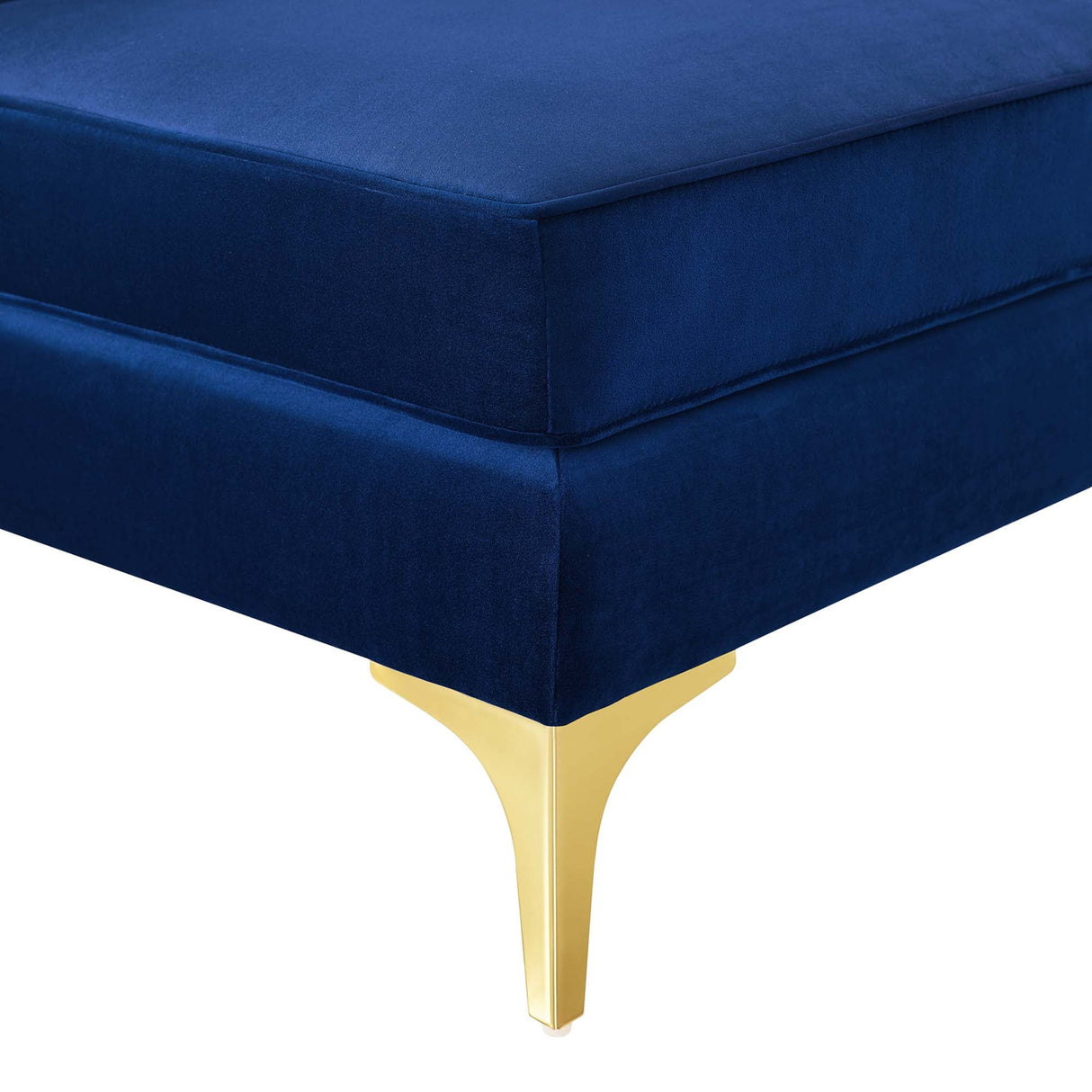 Channel Tufted Performance Velvet Sectional Sofa Corner Chair 32 Inch