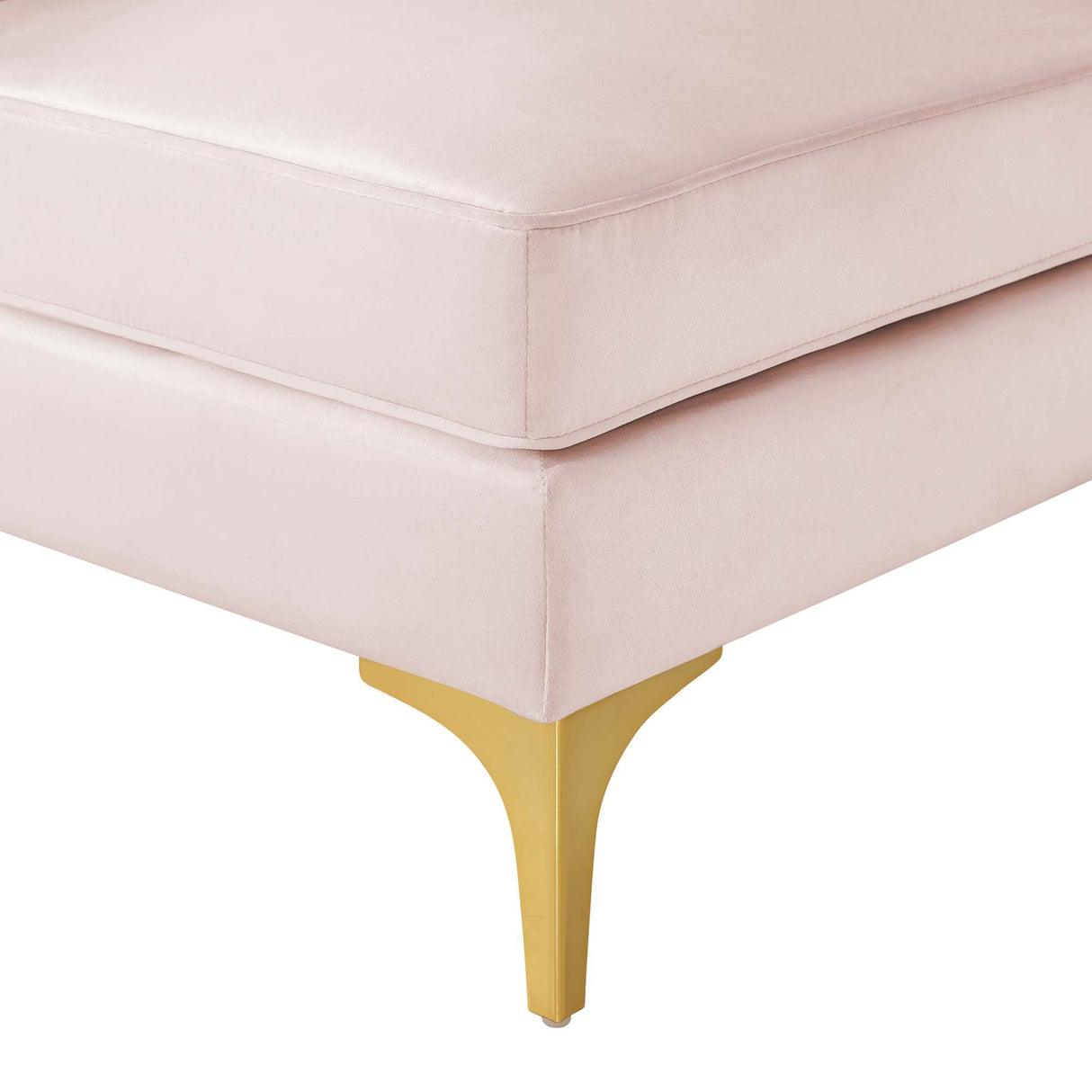 Channel Tufted Performance Velvet Sectional Sofa Corner Chair 32 Inch
