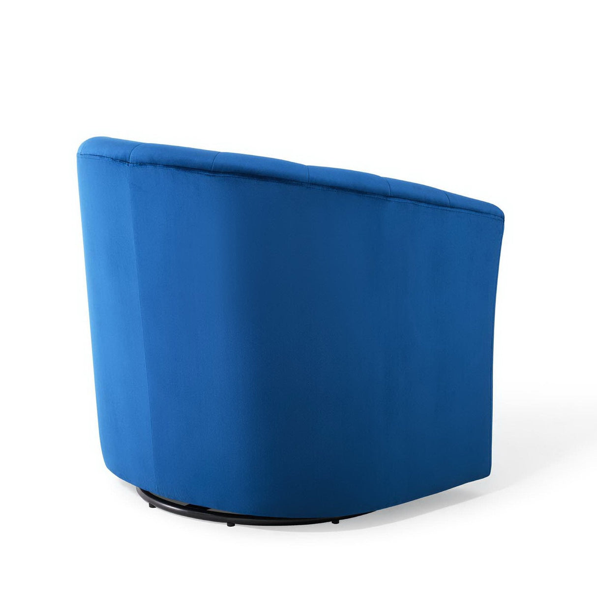 30 Inch Performance Velvet Swivel Barrel Armchair with Channel Tufting